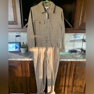 NWT Topshop boiler suit in sand colour